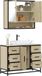 Maison Exclusive - Ensemble de meubles de salle de bain 2 pièces en bois composite chêne Sonoma