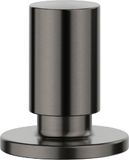 OEM Trekknop, runderleer, satijn afwerking, donkerstaal, diameter 14–35 mm