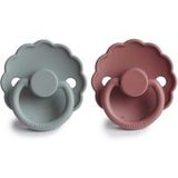 Frigg 2-Pack Daisy - Silicone - French Gray/Woodch (T2) - T2 (6-18 mois)