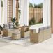 vidaXL - Tuinbank - Set - 8 - st - Beige - poly - rattan