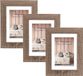 Zep Fotolijst hout - 3x stuks - naturel bruin - 15 x 20 cm