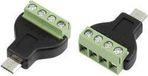 TRU COMPONENTS MN-USB4M USB-connector met schroefaansluiting Stekker, recht Micro-USB-stekker type B