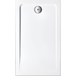 Jacob Delafon Receveur de douche 100 x 70 cm Flight rectangle blanc avec bonde horizontale chromé