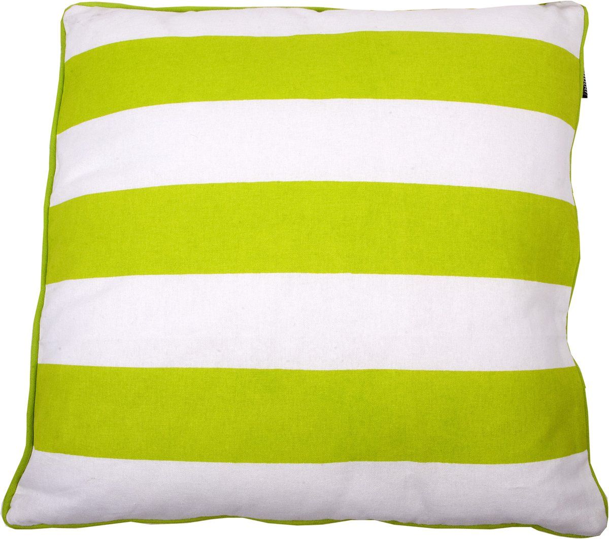 In the Mood Zomerstreep Melange Sierkussen 50 x 50 cm Lime - Katoen