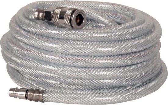 FERM ATA1027 Luchtslang - 10 meter - 8 Bar - Met Koppelingen