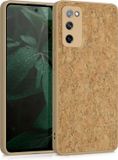 kwmobile hoes geschikt voor Samsung Galaxy S20 FE - Telefoonhoesje van kurk en TPU in lichtbruin
