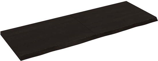 vidaXL - Wandschap - behandeld - massief - eikenhout - donkerbruin