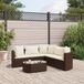 Maison Exclusive - Salon de jardin 6 pièces avec coussins, polyrotin marron