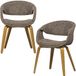 WOOOD Yossi Eetkamerstoelen Houten Naturel Poot - Bruin - Set van 2