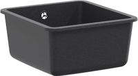 vidaXL Enkele spoelbak graniet 42 x 46 x 31 cm grafiet