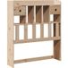 Tête de lit en bois massif de pin avec rangement 100 cm