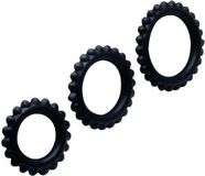 Baile Baile Titan Set 3pcs Cock Ring Black 2.8 + 2.4 + 1.9 Cm