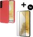 Mobiparts Silicone Cover hoesje geschikt voor Samsung Galaxy S22 - Rood