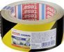 Tesa 2x Afzettape/Markeertape Geel/Zwart 6 cm x 66 mtr
