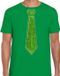 Bellatio Decorations Verkleed shirt heren - stropdas glitter groen - groen - S