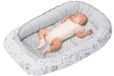 Medi Partners Babynest Knuffelnest 100% Katoen Nest Reis Bed voor baby's 100x60x15cm Uitneembaar inzetstuk (Glade met grijs Minky)