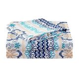 JSD KOMFOR Beddengoedset met bloemenprint, 4-delig, ultrazacht, tweepersoons geborsteld microvezel lakens met diepe zak, hotelkwaliteit beddengoed lakens