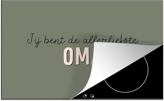 Merkloos KitchenYeah® Inductie beschermer 77x51 cm - Jij bent de allerliefste oma - Inductiebeschermer