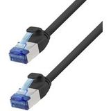 LogiLink CP5023S RJ45 Netzwerkkabel, Patchkabel CAT 6a S/FTP 0,50 m schwarz flammhemmend, halogenfrei 1 Stück