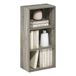 Furinno LUDER Boekenplank, 3-laags moderne boekenplank, open planken, boekenkast 9,3 x 16 x 31,4, voor woonkamer, slaapkamer, thuiskantoor, Frans eiken