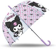 Kids Kuromi kinderparaplu – transparante bell-paraplu met handvat – 46 cm – lichtgewicht en veilig - Hello Kitty