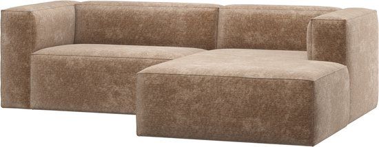 WOOOD Bean Chaise Longue Bank Rechts - Chenille Velvet - Terra