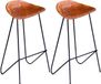 vidaXL Barstoelen 2 stuks echt leer zwart en bruin