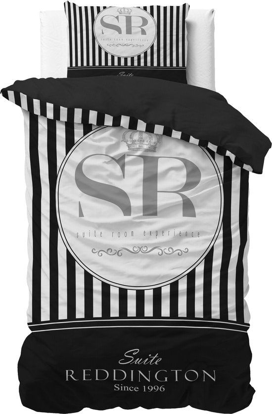 Sleeptime Reddington Dekbedovertrek - Eenpersoons - Zwart