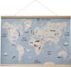Vertbaudet Kaart van de wereld papier muurdecoratie Wereldkaart Blauw