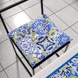 PETTI Artigiani Italiani - Zitkussen voor keukenstoel, set van 6 kussens voor keukenstoelen, van microvezel met digitale druk en banden, 100% Made in Italy