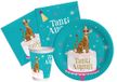 Tableware Tanti Auguri Tableware Party Pack Leopard for 24 people (88 pcs: 24 plates Ø23cm, 24 cups 250ml, 40 napkins 33x33cm) in eco-friendly compostable paper