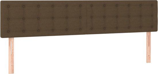 vidaXL Hoofdbord Stof Donkerbruin 180x5x78/88 cm