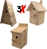 Garden Spirit Vogelhuisje set van 3 - Nestkast om te schilderen