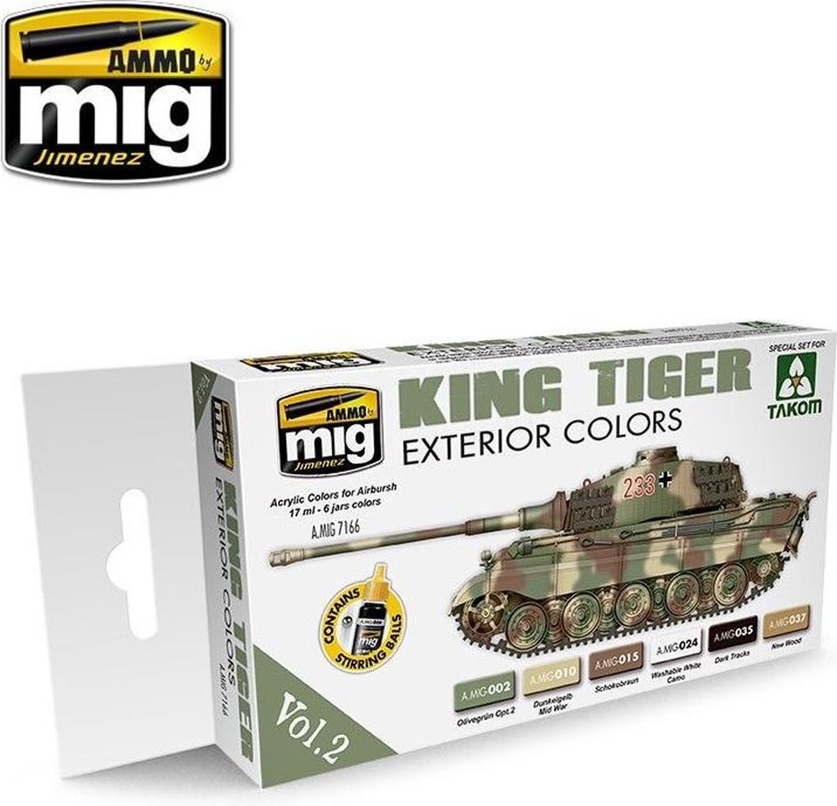 mig - King Tiger Exterior Colors (Mig7166)