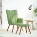 Maison Exclusive fauteuil de relaxation avec repose-pieds, velours vert clair
