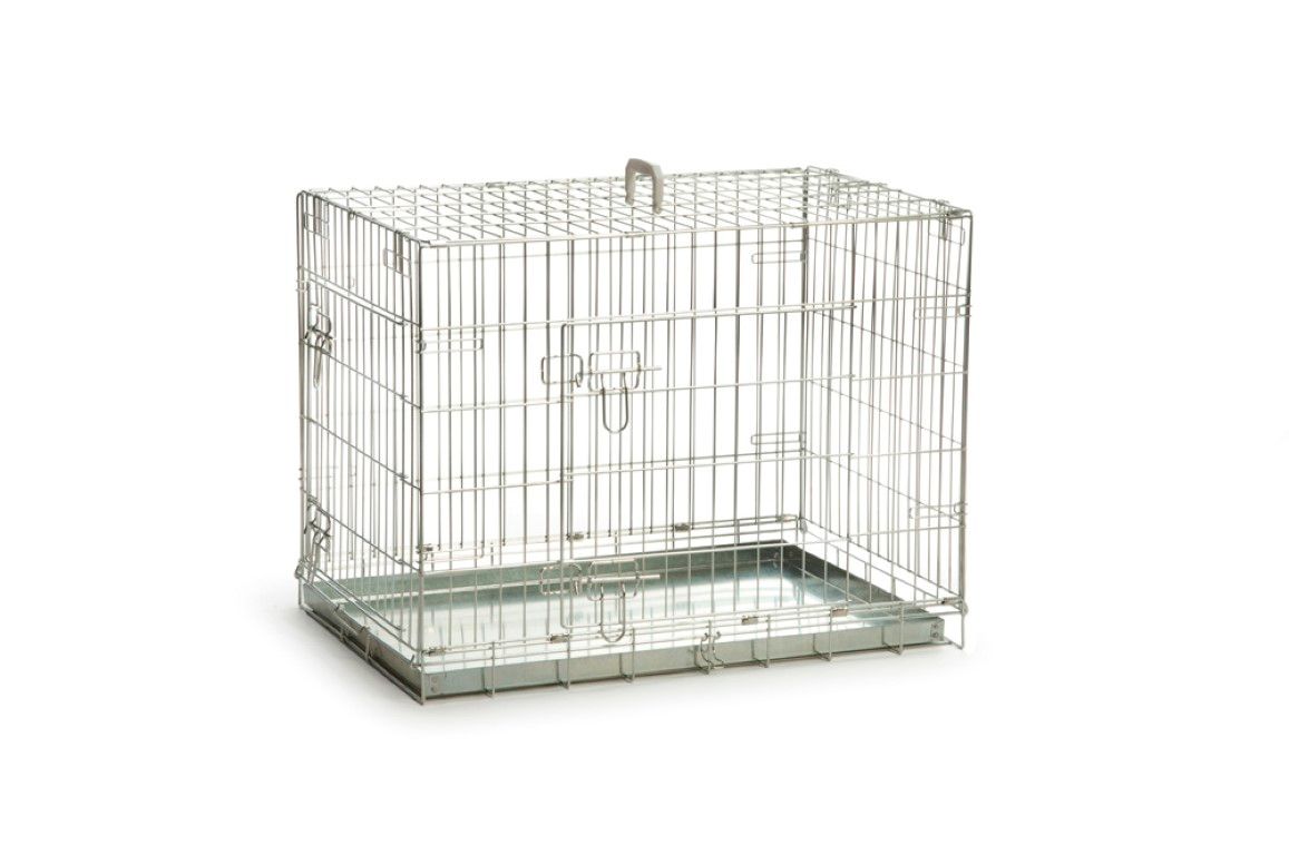 Beeztees Hondenbench - 2 Deurs - Verzinkt - S - 78x55x61 cm