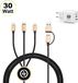 AV® 5 in 1 Multikabel en 30 Watt Universele Snellader Travelpack - Blanc