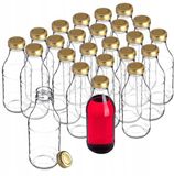 KADAX Glazen Flessen 330ml met Dop - 24 Stuks