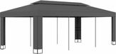 vidaXL Prieel met dubbel dak 3x6 m antraciet