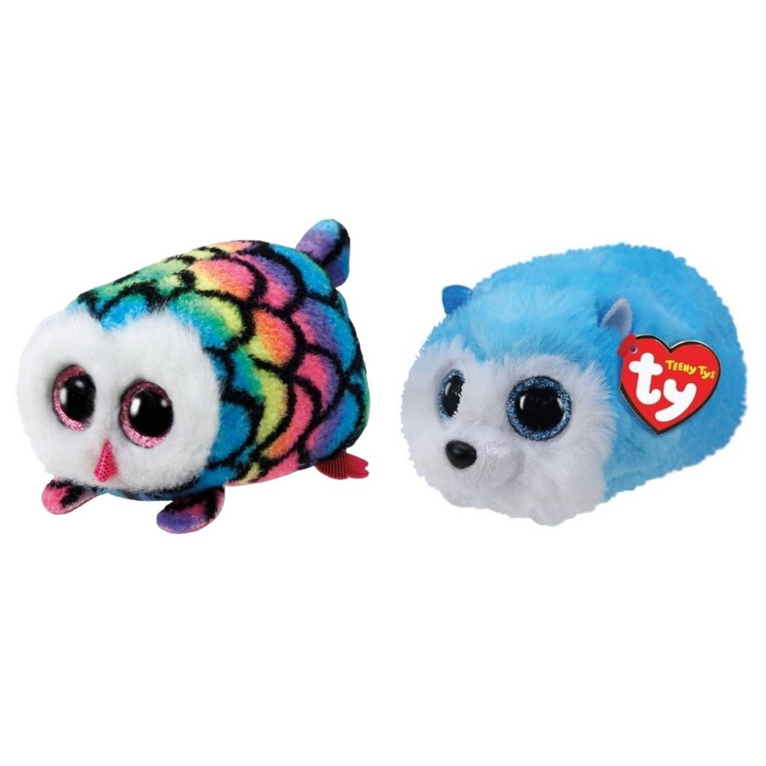 TY - Knuffel - Teeny s - Hootie Owl & Slush Husky - 2023 - Meerkleurig