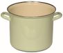 Casserole en émail avec bord chromé, diamètre 22 cm, vert clair
