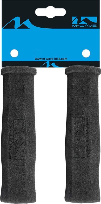 M-Wave Hexagon Foam Handlebar Grips - Black (2 x 125mm) - Unisex - Adult - Bakfiets