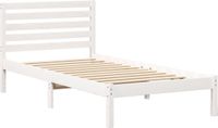 vidaXL Bedframe met hoofdeinde Wit 90 x 200 cm Massief grenenhout