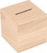 Artemio 6 houten spaarpotten 6x6 cm