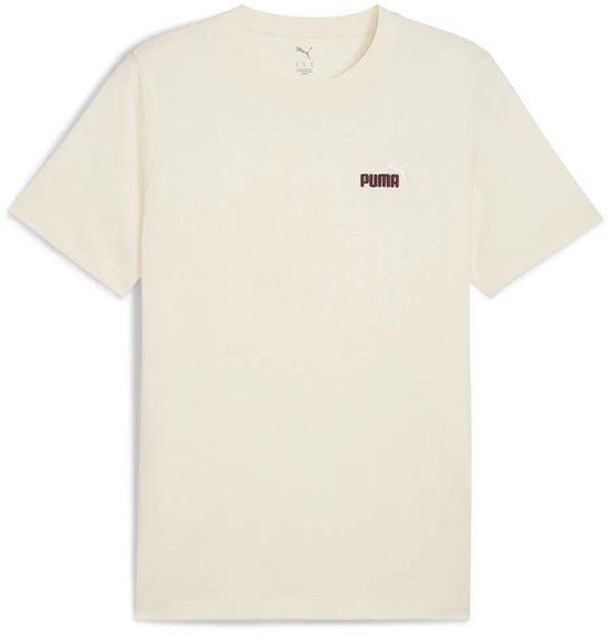 Puma Ess 2 Color Small Nº1 Logo T-shirt Met Korte Mouwen Beige 2XL Man,Vrouw