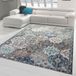Orientteppich Tapis d'extérieur Salon Tapis ornements gris bleu Taille - 80 x 150 cm
