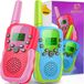Retoo Talkie-walkie longue portée, radio 8 canaux, talkie-walkie portable pour le camping, les randonnées à vélo et les excursions, lot de 2, couleurs assorties