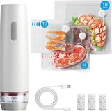 NONE Handheld vacuümsealmachine, vacuümsealmachine, kleine vacuümsealmachine, 60Kpa zuigkracht met 30 herbruikbare zakken, voor thuis en op reis.