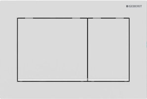 Geberit Omega 30 Bedieningspaneel - Mat Wit - Dual Flush - 12cm Inbouwreservoir