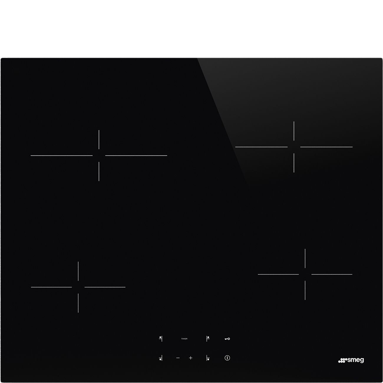 Smeg SE264TD1 - Keramische Kookplaat - 60 cm - 4 Branders - Zwart